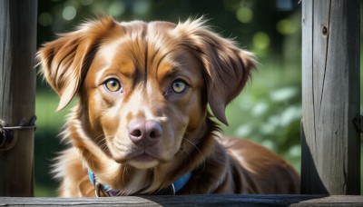 HQ,solo,looking at viewer,yellow eyes,indoors,blurry,collar,no humans,window,depth of field,blurry background,animal,cat,dog,realistic,animal focus,whiskers,jewelry,necklace,portrait,animal collar