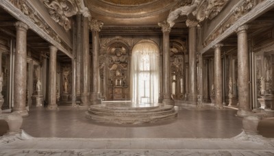 day,indoors,no humans,window,sunlight,scenery,light rays,stairs,door,architecture,sunbeam,pillar,statue,hallway,carpet,church,arch,column,plant,reflection,wooden floor,tile floor,ceiling,reflective floor,chandelier