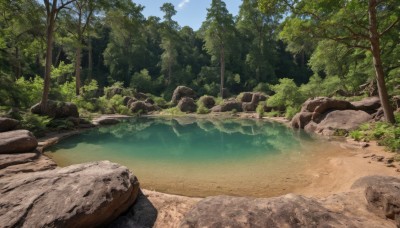 outdoors,sky,day,cloud,water,tree,blue sky,no humans,grass,nature,scenery,forest,rock,road,bush,river,landscape,path,stone,plant,sand,shore