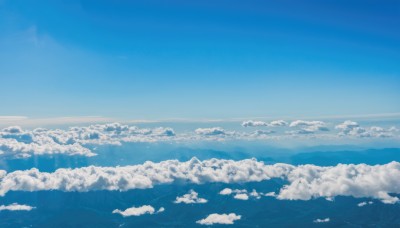 monochrome,outdoors,sky,day,cloud,water,blue sky,no humans,ocean,cloudy sky,scenery,blue theme,horizon,landscape,nature,island