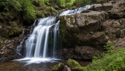 outdoors,day,water,tree,no humans,nature,scenery,forest,rock,river,waterfall,moss,stream,sunlight,landscape,cliff