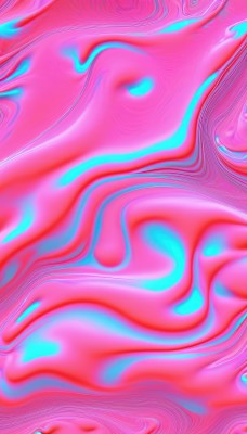 1girl,solo,looking at viewer,1boy,pink hair,male focus,no humans,fire,close-up,chromatic aberration,pink theme,colorful,abstract,long hair,blue eyes,surreal,sideways