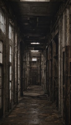 outdoors,day,indoors,no humans,window,sunlight,building,scenery,stairs,door,hallway,industrial pipe,alley,ruins,ceiling,ceiling light