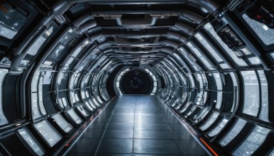 signature,dutch angle,no humans,from above,scenery,reflection,science fiction,realistic,tiles,cable,space,spacecraft,cockpit,shiny,indoors,window