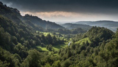 outdoors,sky,day,cloud,tree,no humans,cloudy sky,grass,nature,scenery,forest,mountain,river,landscape,water,ocean,horizon,shore