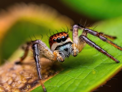 solo,looking at viewer,blurry,no humans,depth of field,blurry background,animal,bug,claws,realistic,antennae,spider,full body,grass,monster,animal focus,extra eyes,arthropod girl,silk,spider web,horror (theme)