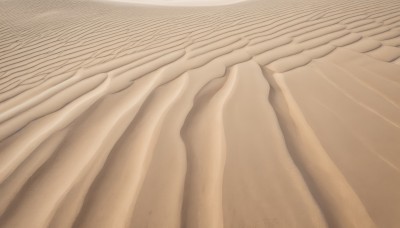 solo,monochrome,no humans,parody,close-up,sand,sepia,brown theme,desert,fine art parody,1girl,breasts,bed sheet