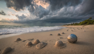 outdoors, sky, day, cloud, water, tree, no humans, ocean, beach, cloudy sky, nature, scenery, rock, sand, horizon, shore