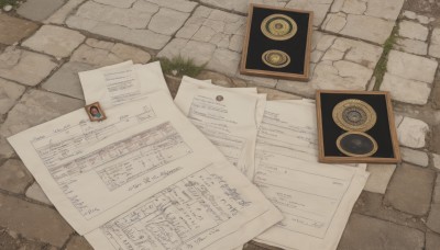 outdoors,no humans,from above,grass,plant,scenery,paper,photo (object),map,still life,pavement,stone floor,stone