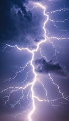 outdoors,sky,cloud,no humans,cloudy sky,scenery,electricity,purple theme,lightning,purple sky,monochrome,night,blue theme