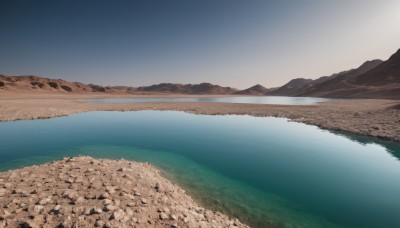 outdoors,sky,day,water,tree,no humans,ocean,grass,nature,scenery,sunset,rock,mountain,horizon,river,landscape,mountainous horizon,lake,shore,hill,blue sky,beach,sunlight,reflection,sand,sun,desert