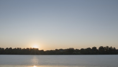 outdoors,sky,cloud,water,tree,no humans,ocean,sunlight,nature,scenery,forest,reflection,sunset,sun,horizon,river,landscape,lake,gradient sky,sunrise,lens flare,bush