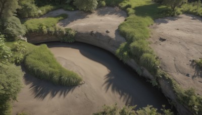 outdoors,day,tree,no humans,shadow,from above,grass,plant,nature,scenery,forest,road,bush,path,water,rock,river