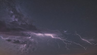 outdoors,sky,cloud,no humans,night,cloudy sky,star (sky),night sky,scenery,starry sky,reflection,horizon,electricity,lightning,moon,dark,crescent moon,landscape