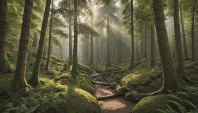 outdoors,day,water,tree,no humans,sunlight,grass,plant,nature,scenery,forest,light rays,rock,sunbeam,green theme,river,moss,leaf,dappled sunlight,landscape