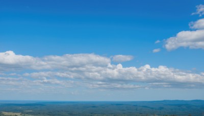 outdoors,sky,day,cloud,blue sky,no humans,cloudy sky,grass,nature,scenery,mountain,horizon,field,landscape,mountainous horizon,hill,multiple girls,multiple boys,water,bird,ocean,beach,6+boys