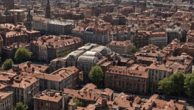 outdoors,tree,no humans,window,building,scenery,stairs,city,cityscape,house,from above