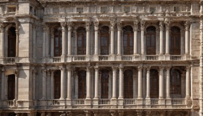 outdoors,no humans,window,building,scenery,stairs,railing,architecture,bridge,pillar,arch,column,sky,day,sunlight,cityscape