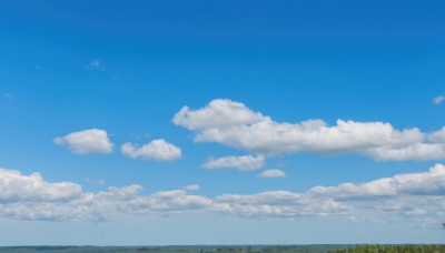 outdoors,sky,day,cloud,signature,water,tree,blue sky,no humans,ocean,cloudy sky,building,scenery,fence,horizon,hill,multiple girls,multiple boys,bird,grass,ground vehicle,field,landscape