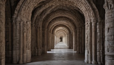 indoors,water,no humans,window,scenery,stairs,architecture,pillar,arch,column,sunlight,door,hallway