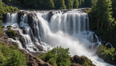 outdoors,day,water,tree,no humans,nature,scenery,forest,river,waterfall,fog,moss,rock,bush,landscape,cliff,stream