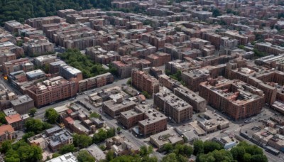 outdoors,tree,no humans,from above,building,nature,scenery,forest,city,road,cityscape,house,river,ground vehicle,motor vehicle,car,street,landscape