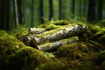 outdoors,day,blurry,tree,no humans,depth of field,sunlight,grass,plant,nature,scenery,forest,blurry foreground,rock,ruins,moss,overgrown,blurry background,log