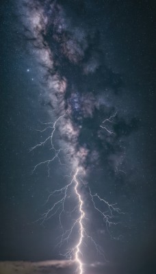 outdoors,sky,cloud,no humans,night,star (sky),night sky,scenery,starry sky,electricity,space,planet,lightning,galaxy,milky way,fantasy