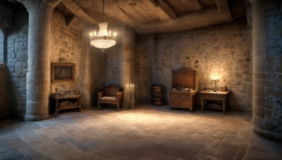 HQ,indoors,book,no humans,window,chair,table,sunlight,scenery,plate,light rays,wooden floor,stairs,door,light,lamp,candle,wall,brick wall,carpet,candlestand,rug,chandelier,fireplace,wooden chair,arch,stone floor,brick floor