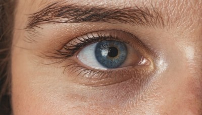 solo,looking at viewer,blue eyes,brown hair,1boy,male focus,blurry,eyelashes,close-up,1other,reflection,realistic,eye focus,black hair,multiple boys,2boys,black eyes,freckles