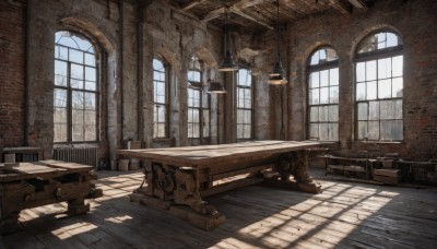 day,indoors,no humans,window,shadow,chair,table,sunlight,scenery,light rays,wooden floor,stairs,ruins,gears,arch,barrel,book,blood,lamp,candle,wall,brick wall,candlestand,chandelier,wooden table,wooden chair