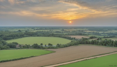 outdoors,sky,cloud,signature,water,tree,no humans,ocean,cloudy sky,grass,nature,scenery,forest,sunset,mountain,sun,horizon,road,field,river,landscape,orange sky,hill,bush