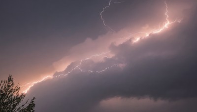 outdoors,sky,cloud,water,tree,no humans,cloudy sky,nature,scenery,reflection,sunset,mountain,horizon,lightning,landscape,monochrome,forest,dark