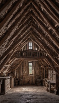 outdoors,day,indoors,dutch angle,no humans,window,table,building,scenery,stairs,door,house,barrel,crate,sunlight,architecture,ruins,arch