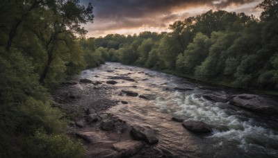 outdoors,sky,day,cloud,water,tree,no humans,sunlight,cloudy sky,grass,nature,scenery,forest,sunset,rock,mountain,bush,river,landscape,stream,ocean,evening,shore