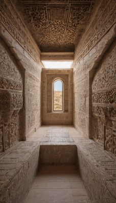 indoors,no humans,window,sunlight,scenery,stairs,door,architecture,pillar,ceiling,hallway,carpet,arch,column,sky,day,cloud,wooden floor,tiles,wall,tile floor,floor