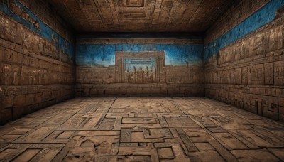 indoors,no humans,window,traditional media,scenery,paper,stairs,door,map,book,chair,fantasy,bookshelf,tiles,tile floor,ruins,pillar,stone floor,wood