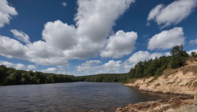 outdoors,sky,day,cloud,water,tree,blue sky,no humans,ocean,cloudy sky,grass,nature,scenery,forest,rock,mountain,horizon,road,river,landscape,beach,shore