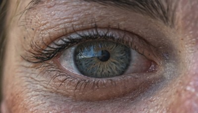 1girl,solo,looking at viewer,blue eyes,1boy,green eyes,male focus,blurry,eyelashes,depth of field,blurry background,close-up,1other,reflection,realistic,eye focus,black hair