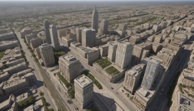 outdoors,tree,dutch angle,no humans,from above,building,scenery,city,cityscape,ruins,river,landscape,sky,day,water,ocean,horizon,road,skyscraper,shore