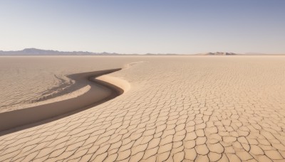 outdoors,sky,day,blue sky,no humans,shadow,beach,scenery,sand,horizon,road,landscape,gradient sky,desert,water,ocean,shore