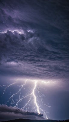 monochrome,outdoors,sky,cloud,tree,no humans,ocean,cloudy sky,nature,scenery,mountain,electricity,purple theme,lightning,landscape,water,night,motor vehicle,forest,horizon,dark