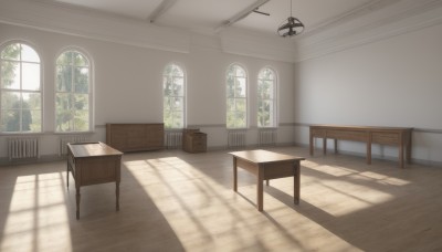 day,indoors,tree,no humans,window,shadow,chair,table,sunlight,plant,scenery,wooden floor,door,lamp,ceiling light,desk,light