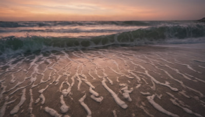 outdoors, sky, cloud, water, no humans, ocean, beach, scenery, sunset, sand, horizon, waves, shore