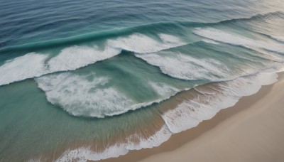 outdoors,day,water,no humans,shadow,ocean,beach,scenery,sand,horizon,waves,shore,realistic