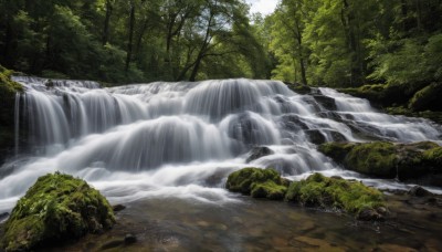 outdoors,sky,day,water,tree,no humans,nature,scenery,forest,rock,river,waterfall,landscape,stream,cloud,moss