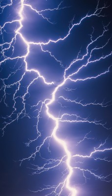 monochrome,sky,cloud,gradient,no humans,scenery,blue theme,electricity,lightning,outdoors,gradient background,glowing,cloudy sky,dark