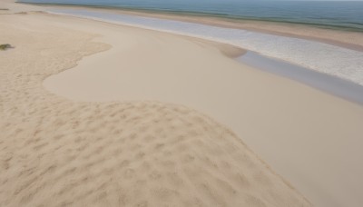 outdoors,day,water,no humans,shadow,ocean,beach,scenery,sand,shore,desert,footprints,solo,sky,blue sky,close-up