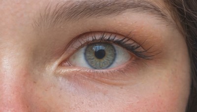 solo,looking at viewer,blue eyes,brown hair,black hair,1boy,brown eyes,male focus,eyelashes,close-up,reflection,realistic,eye focus,yellow eyes,freckles