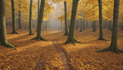 outdoors,day,tree,no humans,shadow,leaf,sunlight,nature,scenery,forest,road,autumn leaves,autumn,falling leaves,path